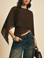 Batwing Sleeve Blouse - Dramatic Silhouette. Unrivaled Comfort.