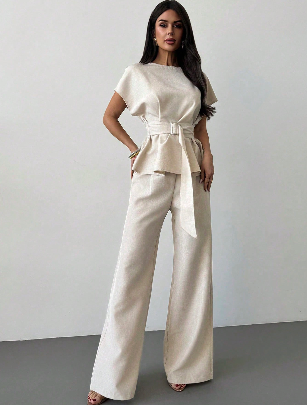 Apricot Linen Resort Set - Organic Texture. Artisanal Detail. Pure Serenity.