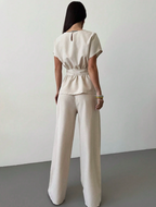 Apricot Linen Resort Set - Organic Texture. Artisanal Detail. Pure Serenity.