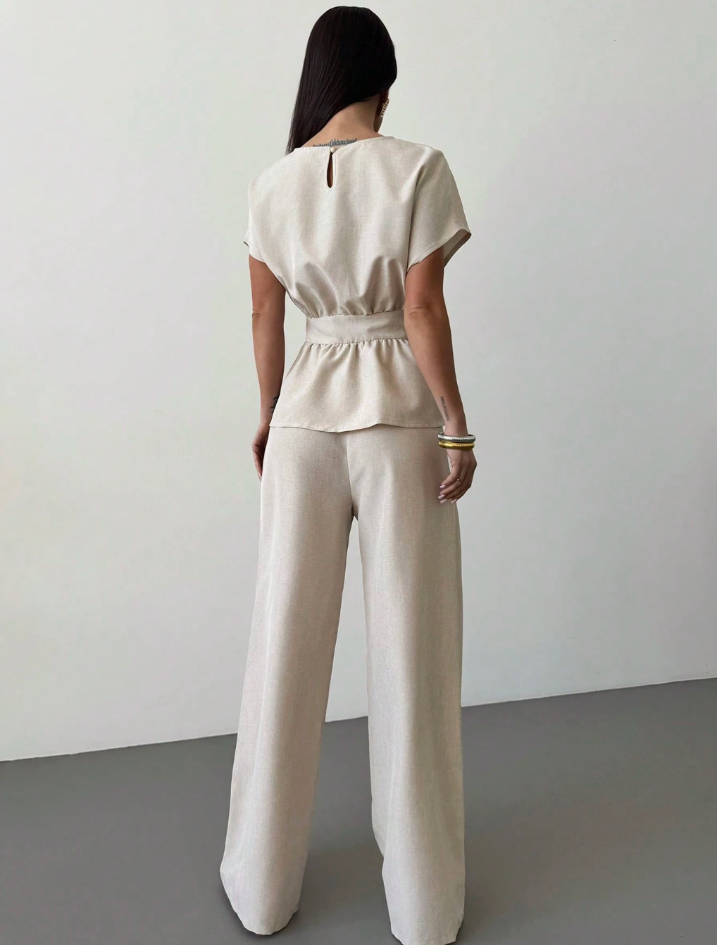 Apricot Linen Resort Set - Organic Texture. Artisanal Detail. Pure Serenity.