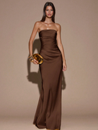 Cream Yellow Strapless Backless Dress - Sun-Kissed. Sculpted. Sensational.